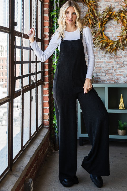Zezal Rib Knit Overall jumpsuit