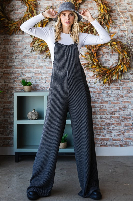 Zezal Rib Knit Overall jumpsuit