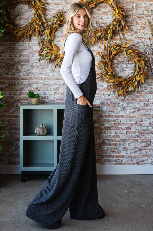 Zezal Rib Knit Overall jumpsuit