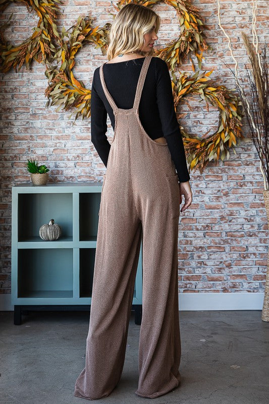 Zezal Rib Knit Overall jumpsuit