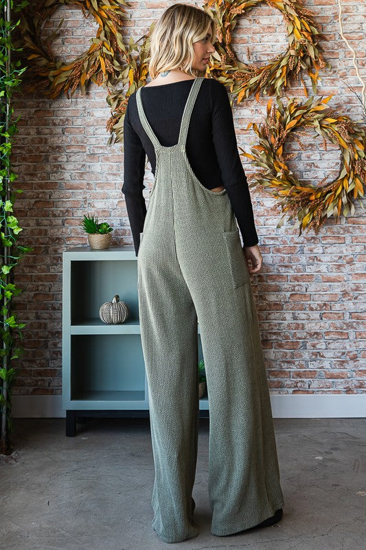 Zezal Rib Knit Overall jumpsuit