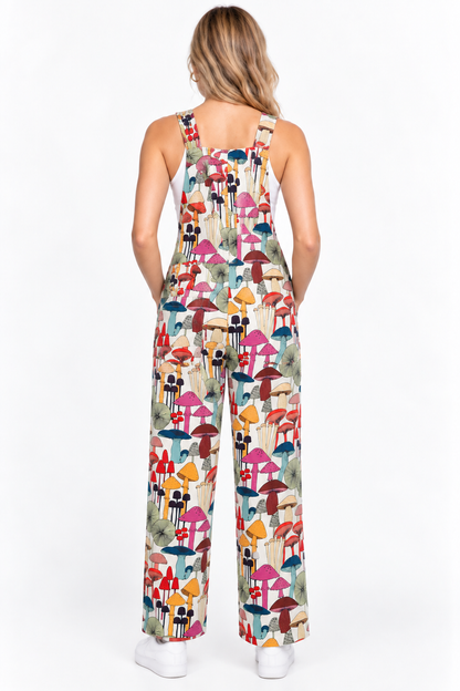 Colorful Mushroom Overalls