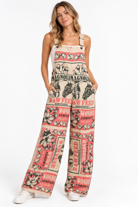 Pink Horse Overalls