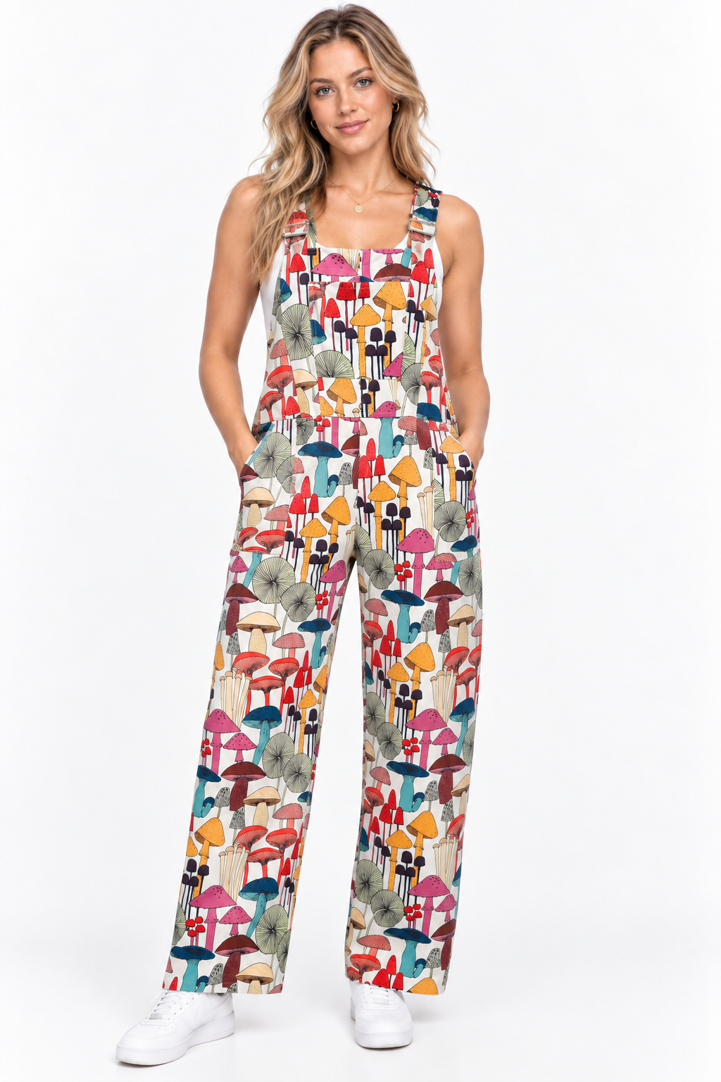 Colorful Mushroom Overalls