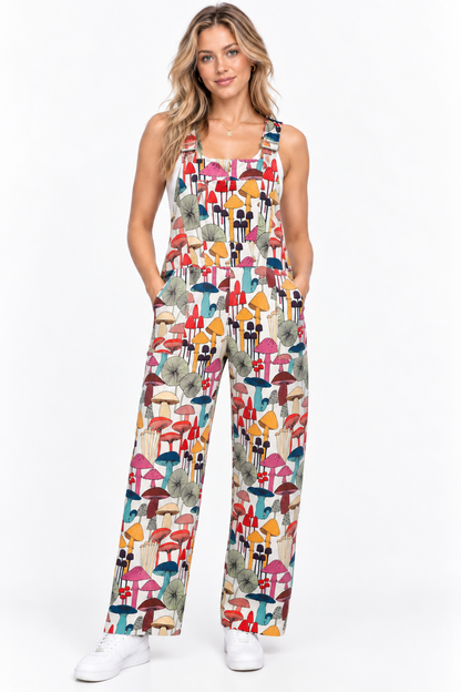 Colorful Mushroom Overalls