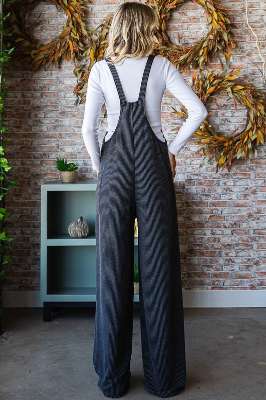Zezal Rib Knit Overall jumpsuit