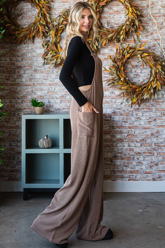 Zezal Rib Knit Overall jumpsuit