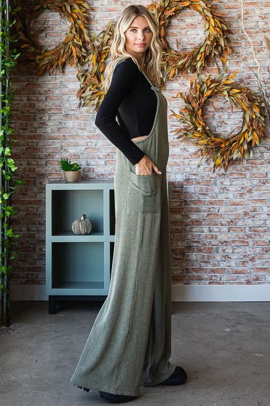 Zezal Rib Knit Overall jumpsuit